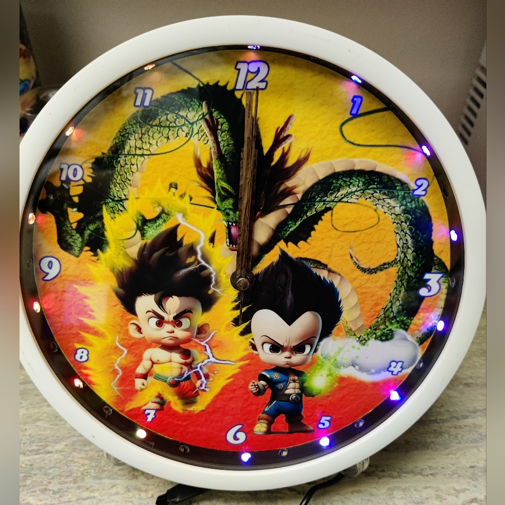 Dragon Ball Z clock with led dance light